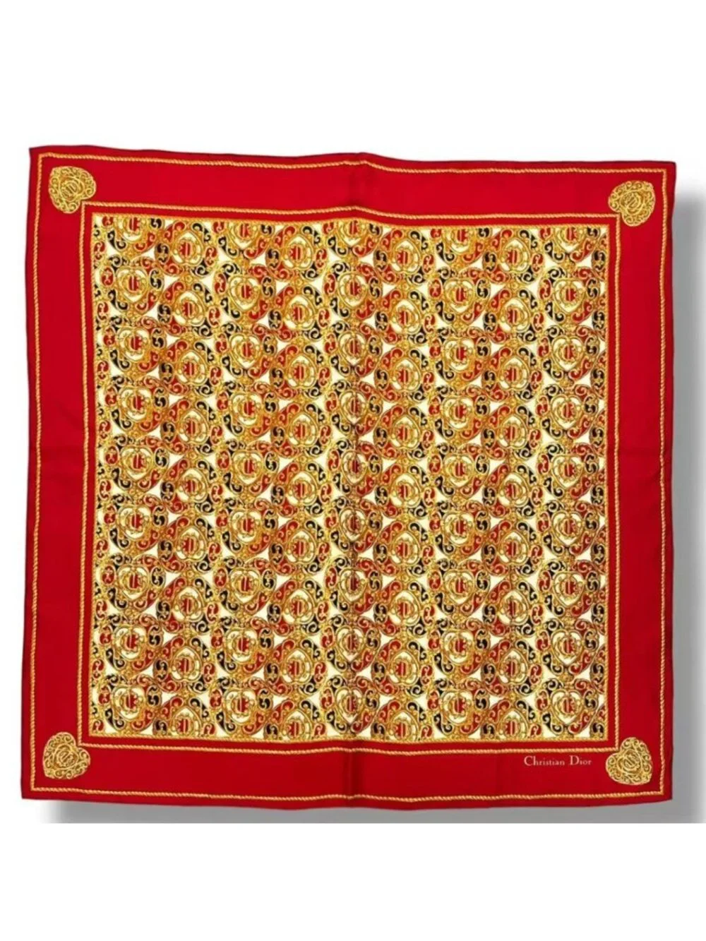 Dior Silk Scarf Logo All Over